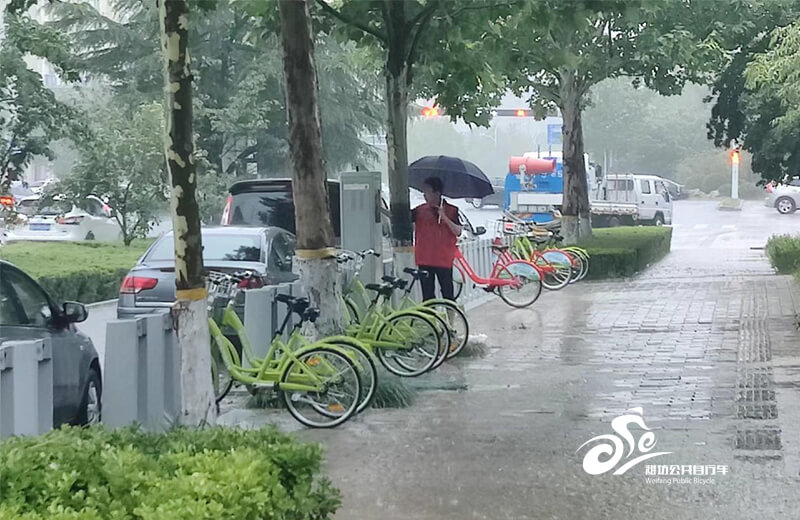 风雨中公共自行车设施平稳运行16